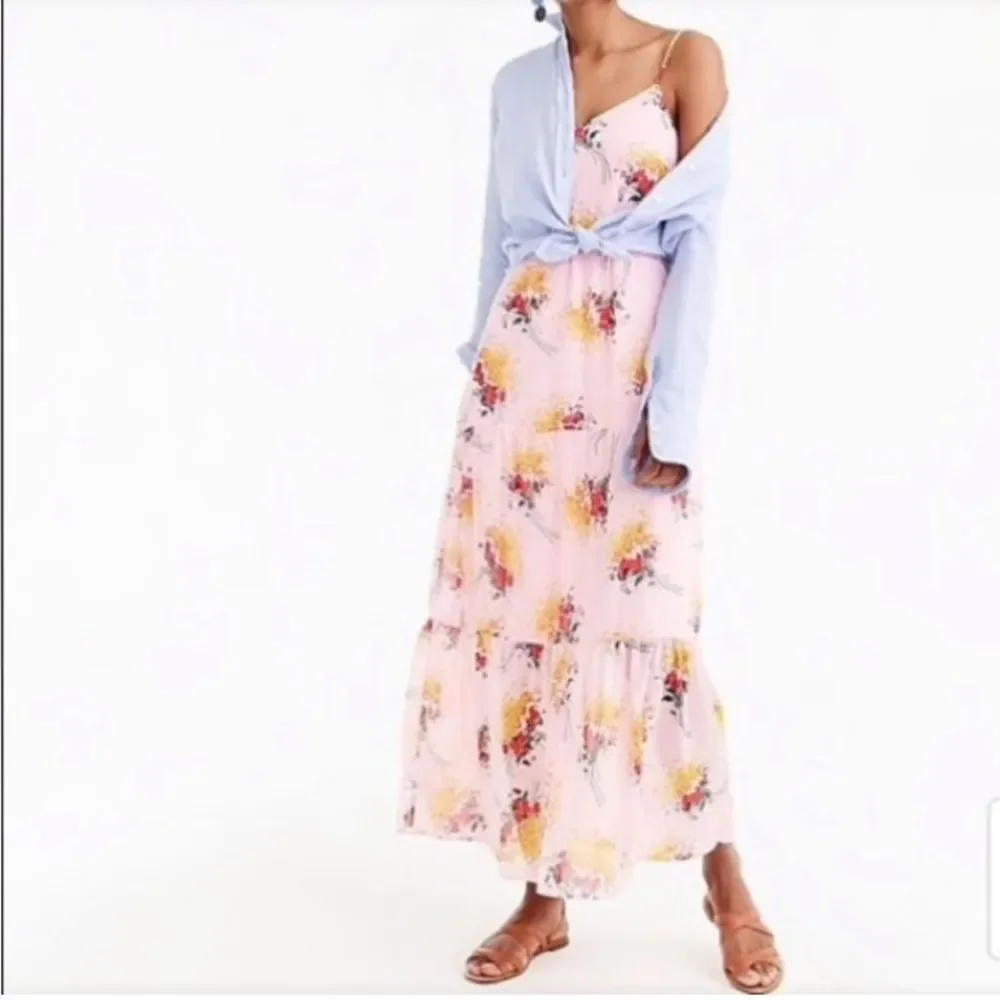 J. Crew Mercantile Women’s floral boho prairie maxi pink dress size 4 - NWOT!